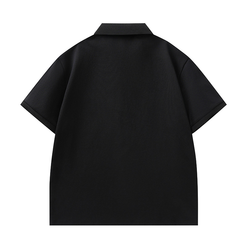 2025 nuevo hombre de alta calidad polo de color sólido camiseta de manga corta camiseta de verano chaqueta de negocios T