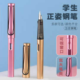 工厂发货卫庄多彩钢笔学生钢笔正姿书写练字墨水墨囊两用钢笔批发