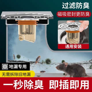 卫生间地漏防臭器通用内芯厕所防虫下水管道防返臭神器密封闭口盖