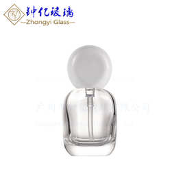 定制30ml厚底泵头喷雾乳液精华化妆品包材粉底液隔离霜迷你玻璃瓶