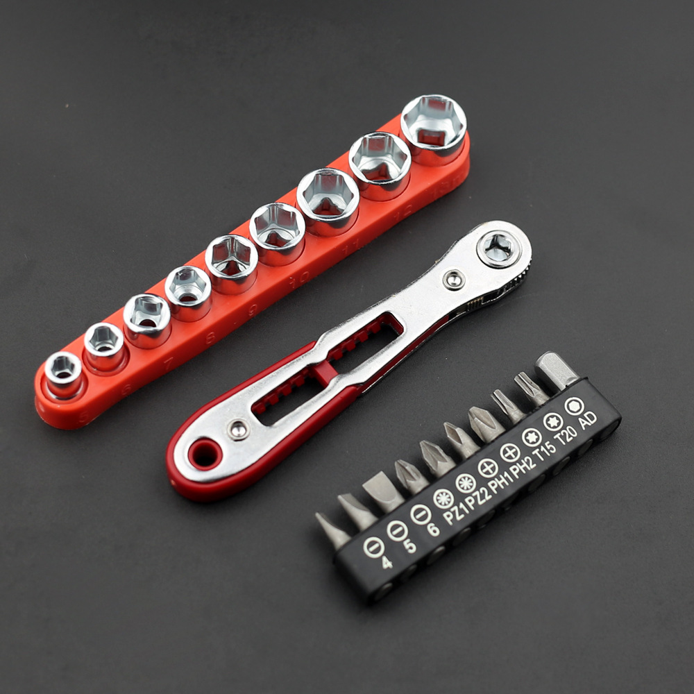 Llave inglesa roja delgada de 36 dientes + Grupo de cabeza de lote ad + Grupo de manga
