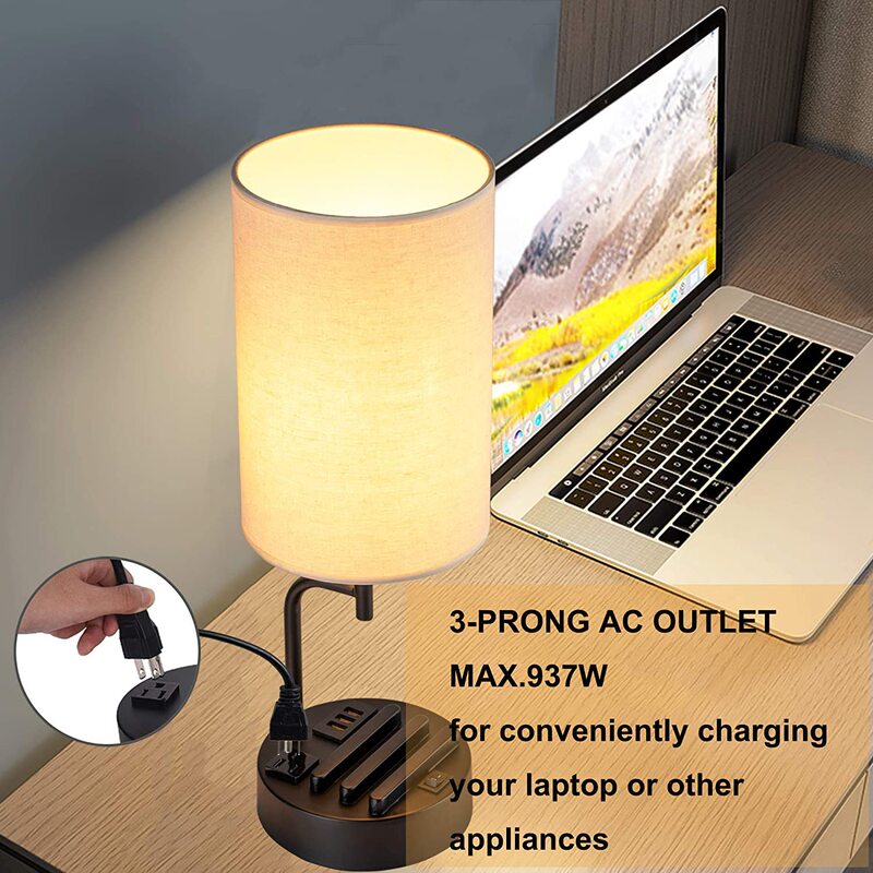 Factory Direct Supply of USB Charging Port Modern Bedroom Living Room Table Lamp Bedside Lamp with Power Socket Bracket Factory Direct Supply of USB Charging Port Modern Bedroom Living Room Table Lamp Bedside Lamp with Power Socket Bracket