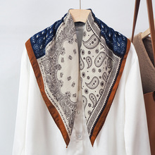 气质高级感腰果70方巾棉麻通勤丝巾女春秋搭配衬衫领巾小丝绒围巾