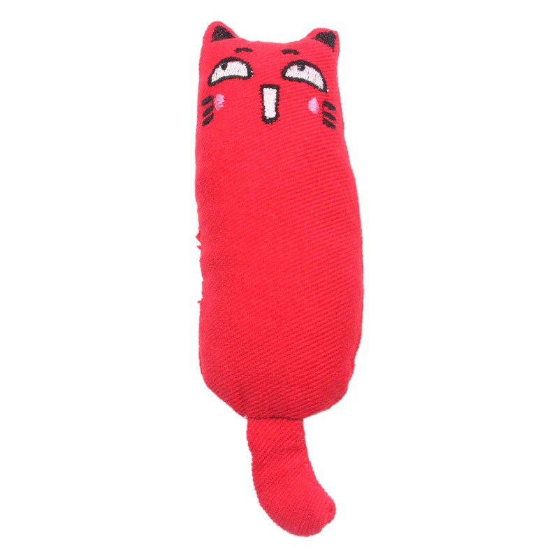 Manufacturer Wholesale Export Pet Cat Toys Pure Cotton Fabric Teeth Grinding Wear-Resistant Cute Containing Catnip Cat