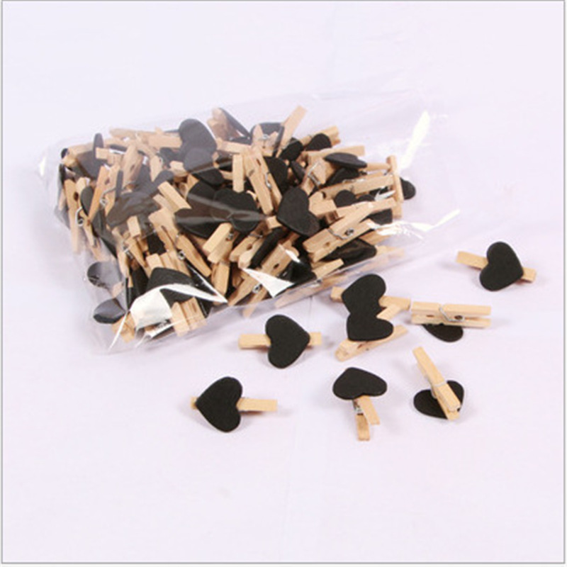 3cm photo clip colorful love small wooden clip photo home decoration crafts wooden craft ornaments 8