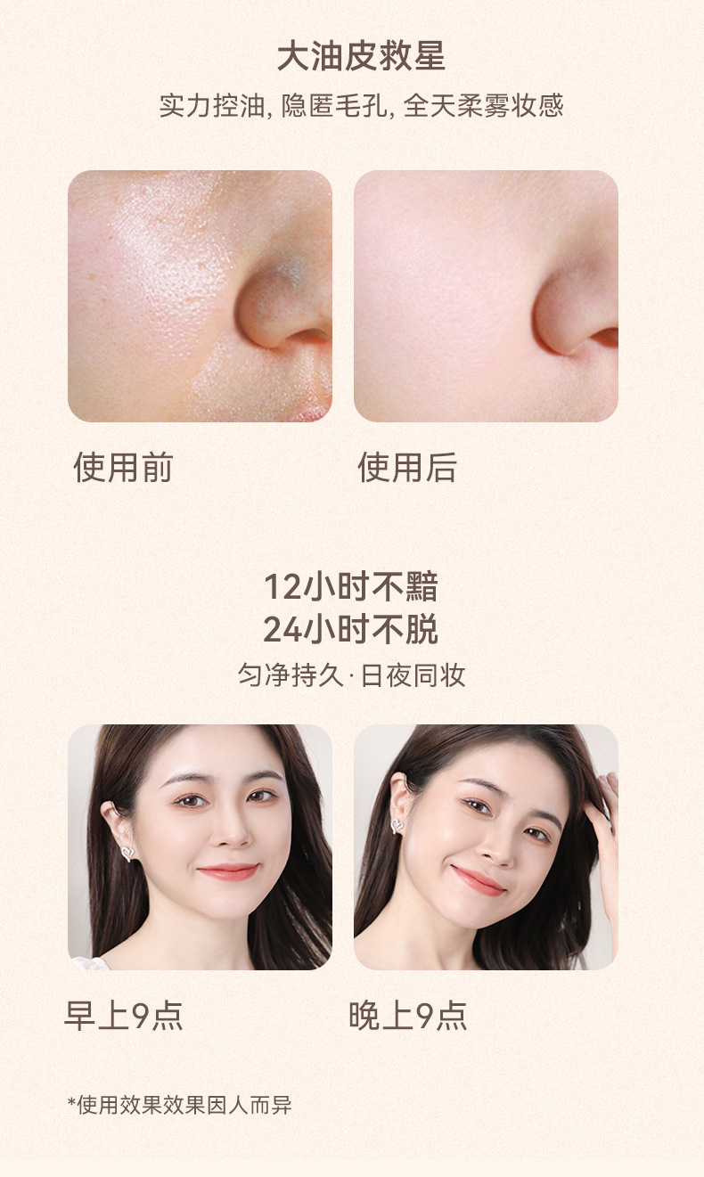 NOVO Small Round Cap Perfect Softening Foundation, oil-control, Moisturizing, long-lasting Concealing, no smudge, Water-resistant and sweat-proof BB Cream undefined