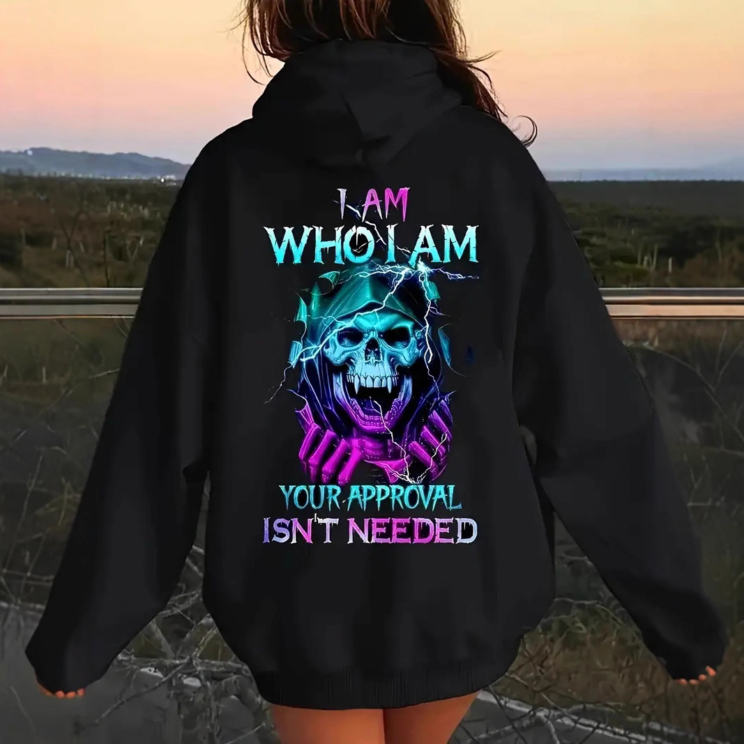 Sonbahar Kış Modası Harf Desenli Baskılı Kapüşonlu Sweatshirt Günlük Trend Hip Hop Sokak Çok Yönlü Üst Ceket_voghion.com