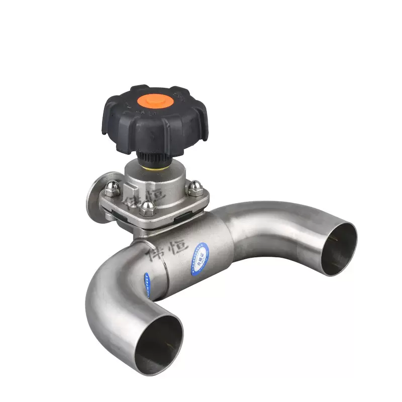 316L卫生级不锈钢手动新型U型隔膜阀食品级卡箍式快装膜隔阀门