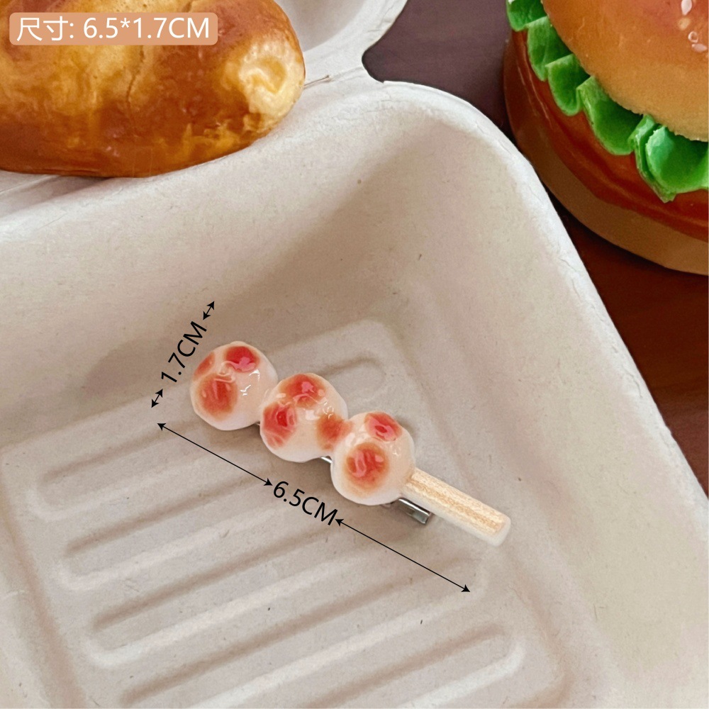 Creativa extraña comida infantil juegan pinzas de cabello comida simulación juegos de cabello de chicas interesantes pinzas de cabello al por mayor