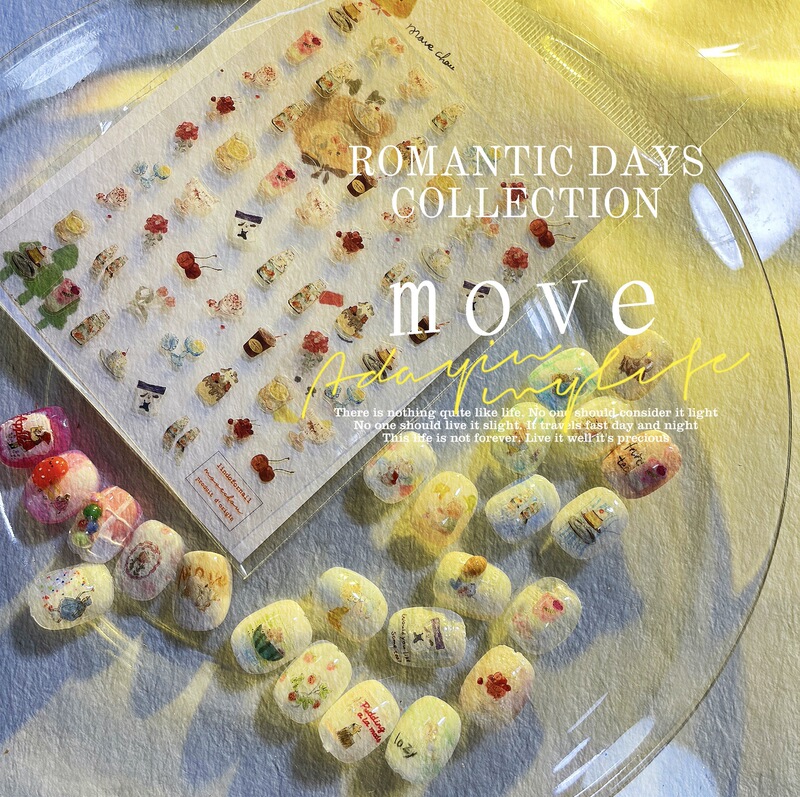 Korean Style Oil Painting Ins Nail Art Stickers Rococo Van Gogh Angel Picture Book Illustration Fairy Tale Hand-Painted Ultra-Thin Stickers