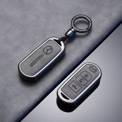 Car key bag case CX4 Atez CX5 - high-grade-gray-zinc-alloy-frame-ring-buckle