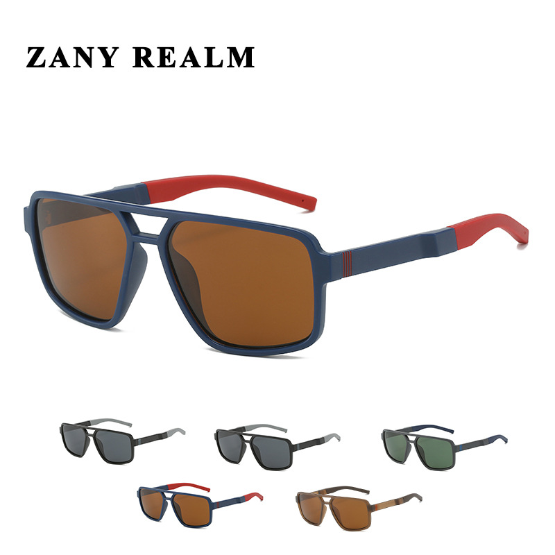 Nueva transfronteriza de doble haz casual hombres gafas de sol polarizadas gafas de sol retro de conducción gafas de sol retro europeos y americanos 20237