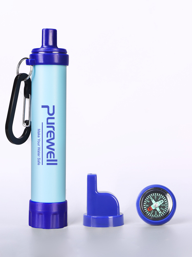 Suministro directo de fábrica de purificador de agua para exteriores con membrana de ultrafiltración completa, filtro individual tipo pajita, filtro individual ligero