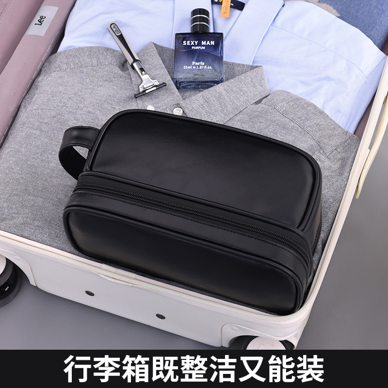 Bolsa de maquillaje de viaje multifuncional de doble capa, bolsa de lavado portátil de gran capacidad 2025, nueva bolsa de almacenamiento de maquillaje