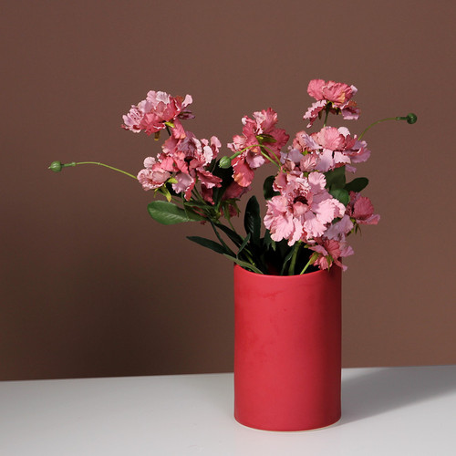 Creative Nordic art Morandi ceramic vase ornaments flower arrangement dried flowers living room dining table home decoration flower vessel