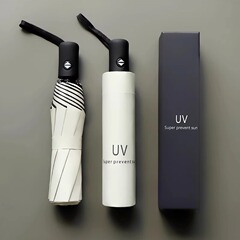 ドロップシッピング自動日よけ傘女性夏折りたたみ男性晴雨兼用日焼け止め UV 日傘