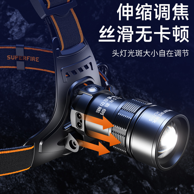 Shenhua HL77 lámpara de luz amarilla 15W alta luz al aire libre carga de luz luminosa rotación zoom led inducción lámpara de luz