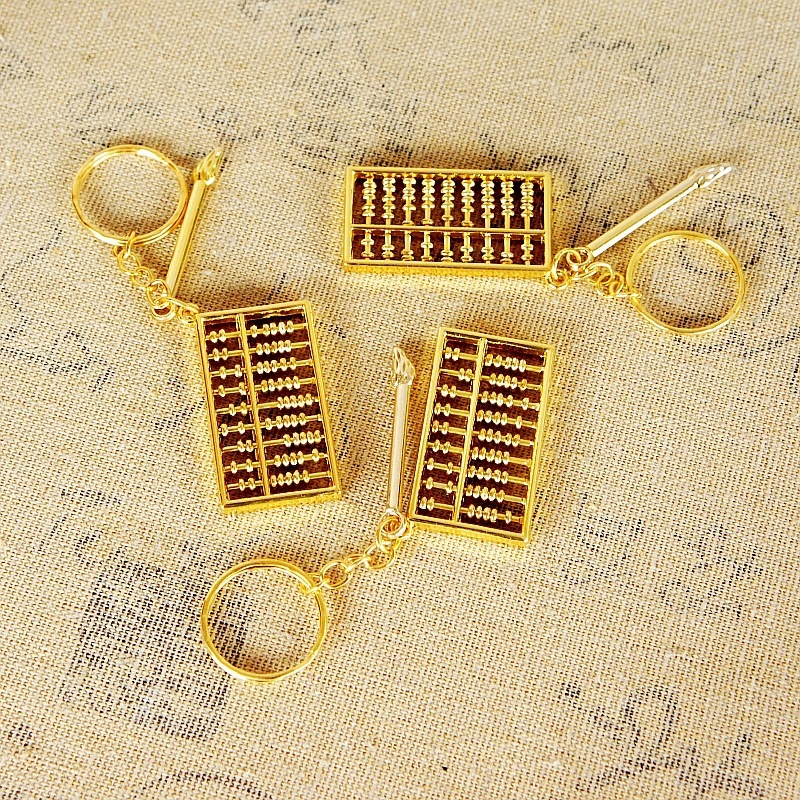 レンガ付きゴールドそろばん棚付き金属工芸品家庭用家具オープニングギフトペンダント装飾品卸売|undefined