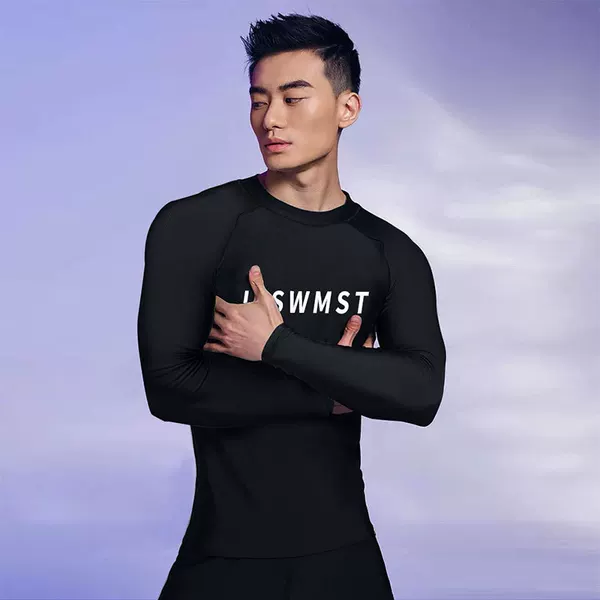 Jiyang Men's Swimwear Suit Top Boys Swimming Trunks 2023 New Long Sleeve Trousers Men's Swimwear for Teenagers