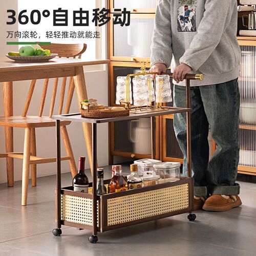 Mobile dining cart, kitchen trolley, tea cabinet, living room side cabinet, new restaurant serving cart, dining table side table