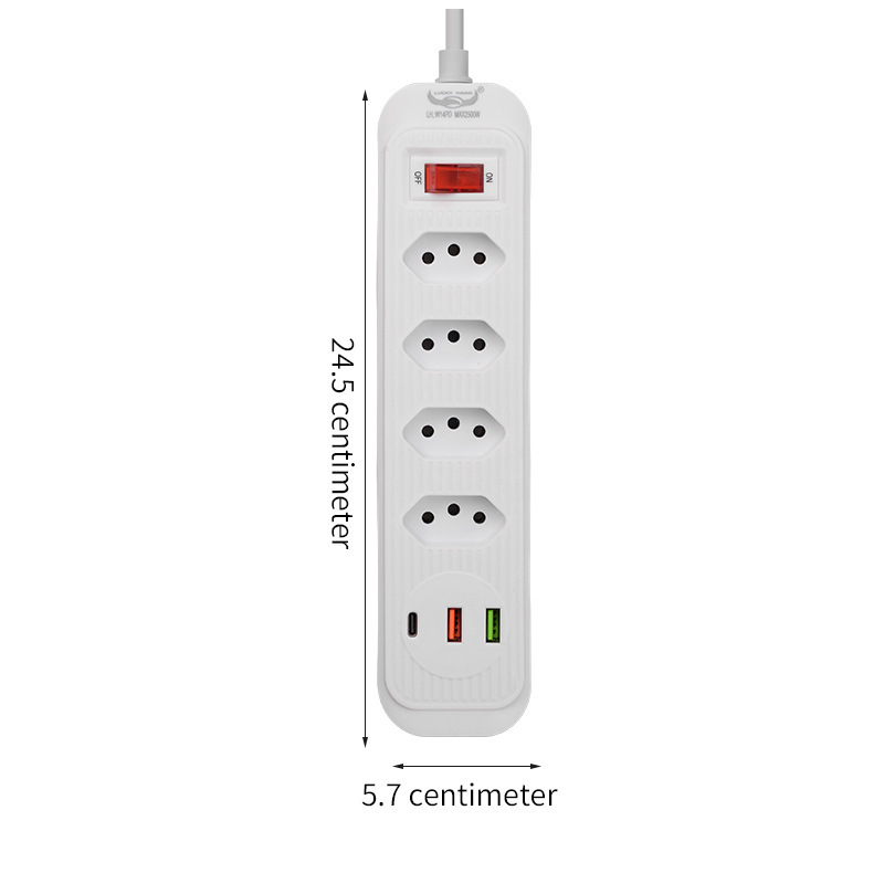 Interruptor de sobrecarga opcional de América del Sur con indicador de luz Estándar brasileño enchufe tri-circular enchufe enchufe enchufe enchufe