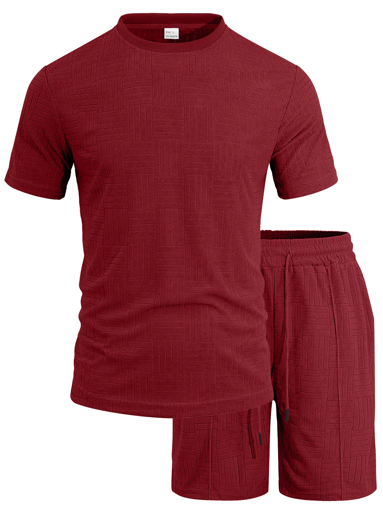 Toallas de hombre transfronterizas, ropa de botellas, pantalones cortos de mangas cortas, comercio exterior, verano transpirable, juego de deportes estadounidenses de dos piezas
