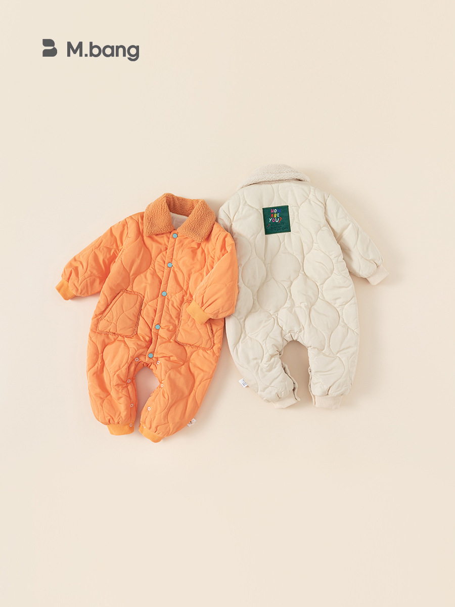 Ropa infantil Youbao, ropa de invierno para bebés, mono informal de algodón acolchado para niños y niñas, pelele largo para niños