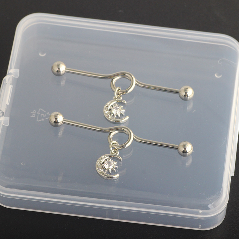 2022 Cross Love Ear Long Rod Earrings Piercing Jewelry Industrial Long Ear Rod Ear Bone Nails detail image 15