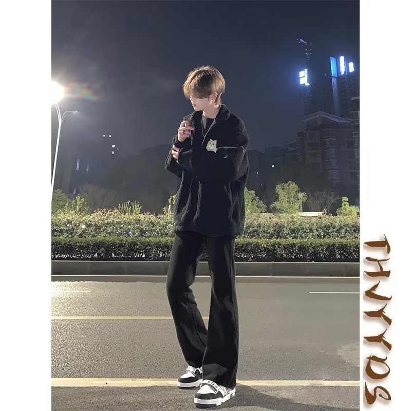 2024 Spring and Autumn Trendy Brand Retro Blue Harlan Jeans para hombres Pantalones de papá de pierna ancha pequeños y cónicos sueltos para todo fósforo