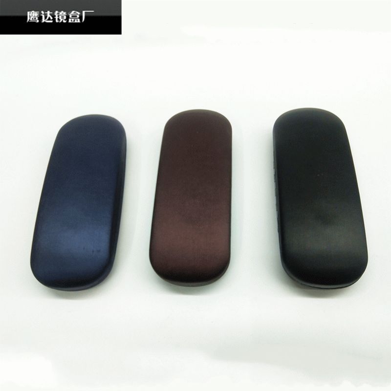 Pure Color Myopia Optical Rimless Glasses Case Compression Men's Pure Titanium Glasses Iron Glasses Case