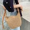 Straw bag strap one shoulder, beach shoulder bag for leisure