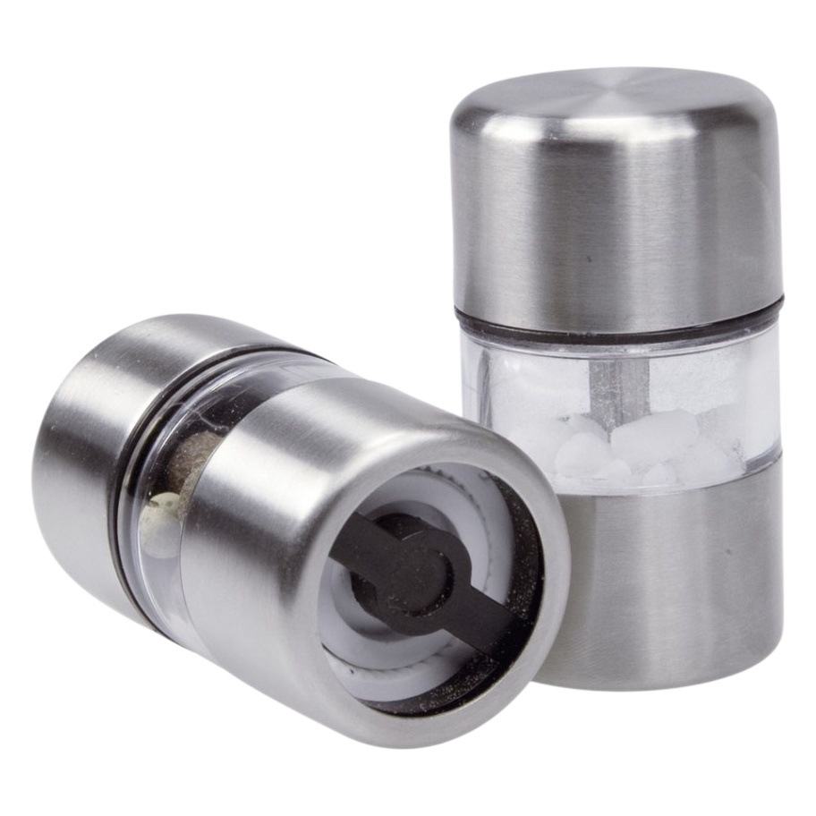 Portable Pill Grinder Freshly Ground Seasoning Bottle Stainless Steel Manual Spice Black Pepper Coarse Salt Mini Grinder