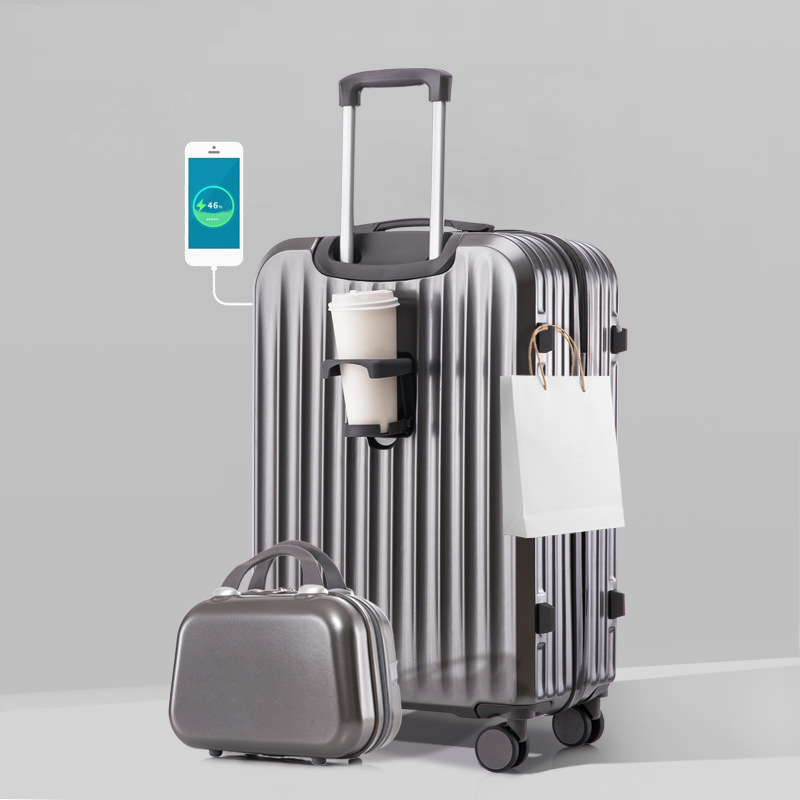 Multifuncional explosión de fuego maleta silenciosa rueda universal de 22 pulgadas caja de cifrado caja de palanca de tracción fuerte