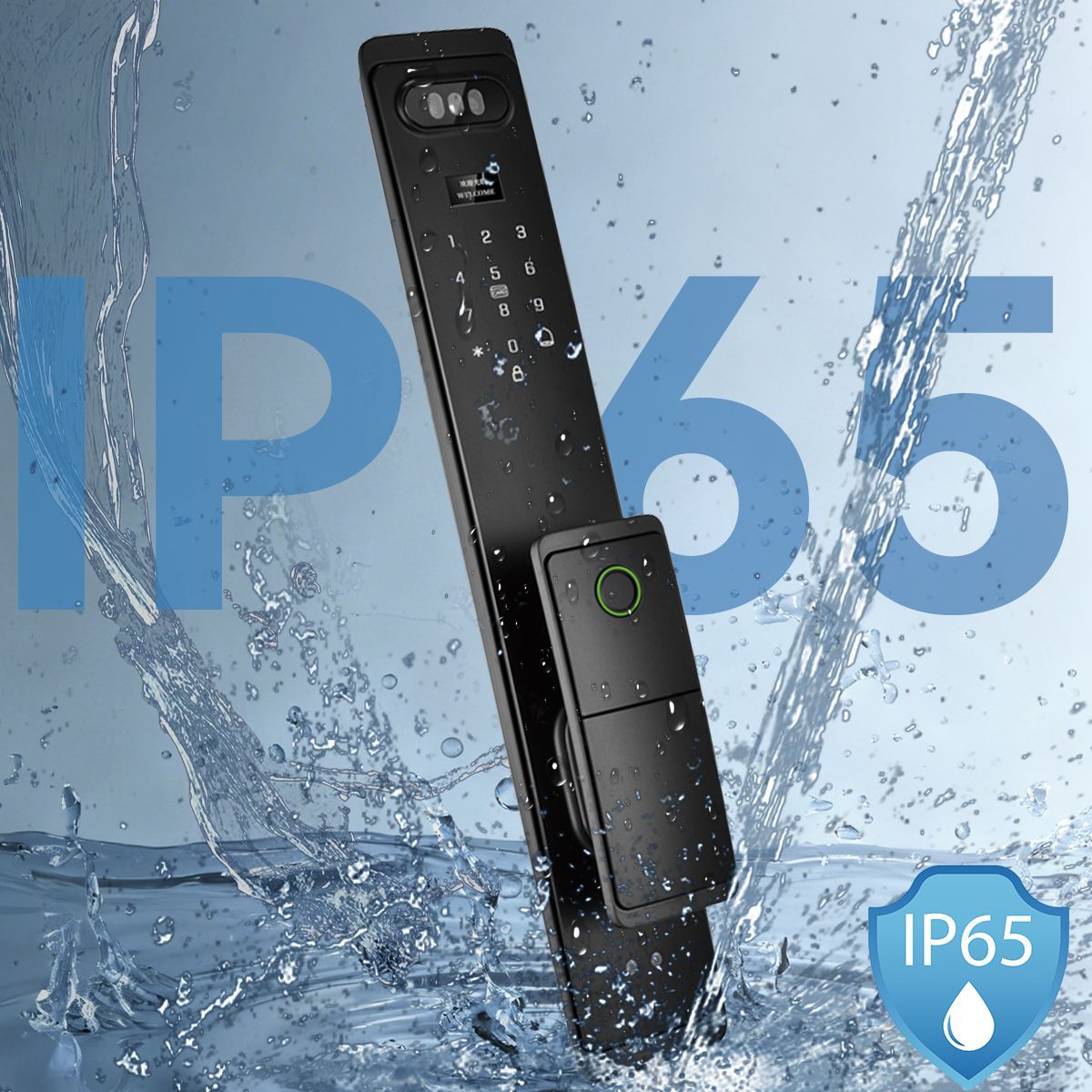 Foreign Trade Smart Lock, Waterproof Fingerprint Lock for Home Use, Smart Door Lock with Palm Vein Recognition, Face Recognition, Visual Electronic Lock, Tuya