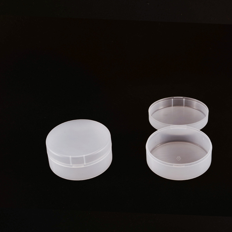 新款CPB粉扑pp塑料盒 便携分装小圆盒 隔离散粉桌面化妆品收纳盒
