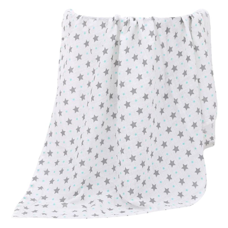 Coated Baby Double Gauze Wrapping Towel Cotton Printed Wrapping Towel Printed Newborn Holding Blanket Gauze Bath Towel