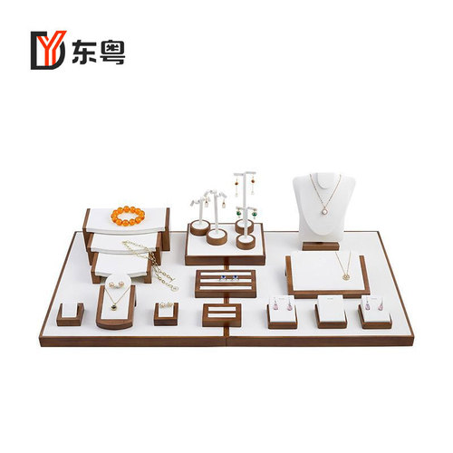 Solid wood jewelry display stand jewelry tray display tray ring pendant viewing pallet jewelry display props storage tray