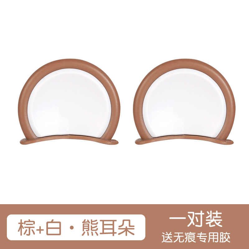 Electric Car Decoration — Aima Auto Parts and Accessories - bear-ears-brownwhite-new-upgraded-no-glue-residue-pair
