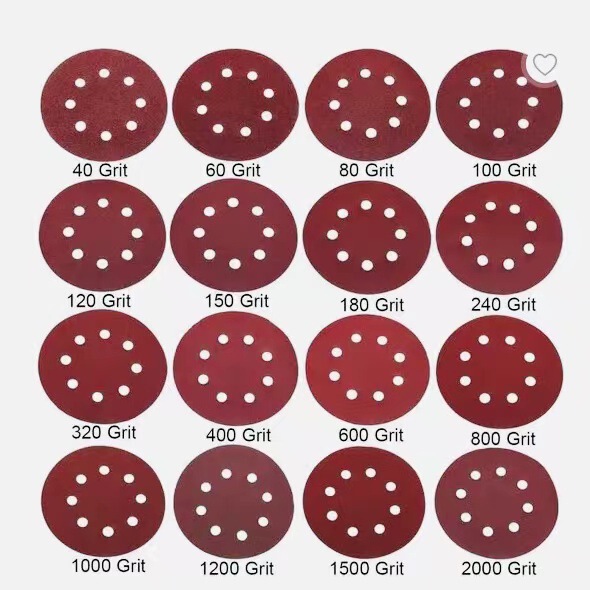 クロスボーダー爆品5インチ8穴サンドペーパーバックフロストサンドペーパー赤砂125mmアルミナアマゾンセット|undefined