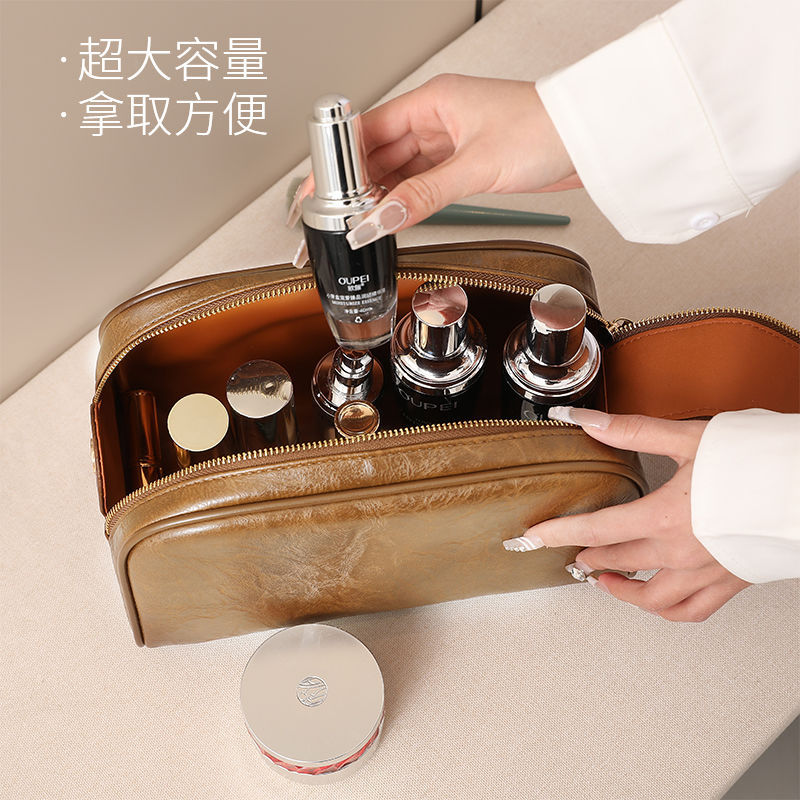 Bolsa de maquillaje portátil de gran capacidad para mujeres almacenar maquillaje portátil impermeable nuevo viaje bolsa de almacenamiento de lavado venta caliente