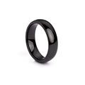 经典时尚6mm弧面氧化锆陶瓷戒指 情侣黑白太空瓷戒指现货