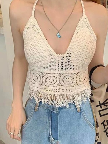 Solid Beach Hollow Short Swimwear for Women - Solid Color Beach Cut-out Short Swim Dress