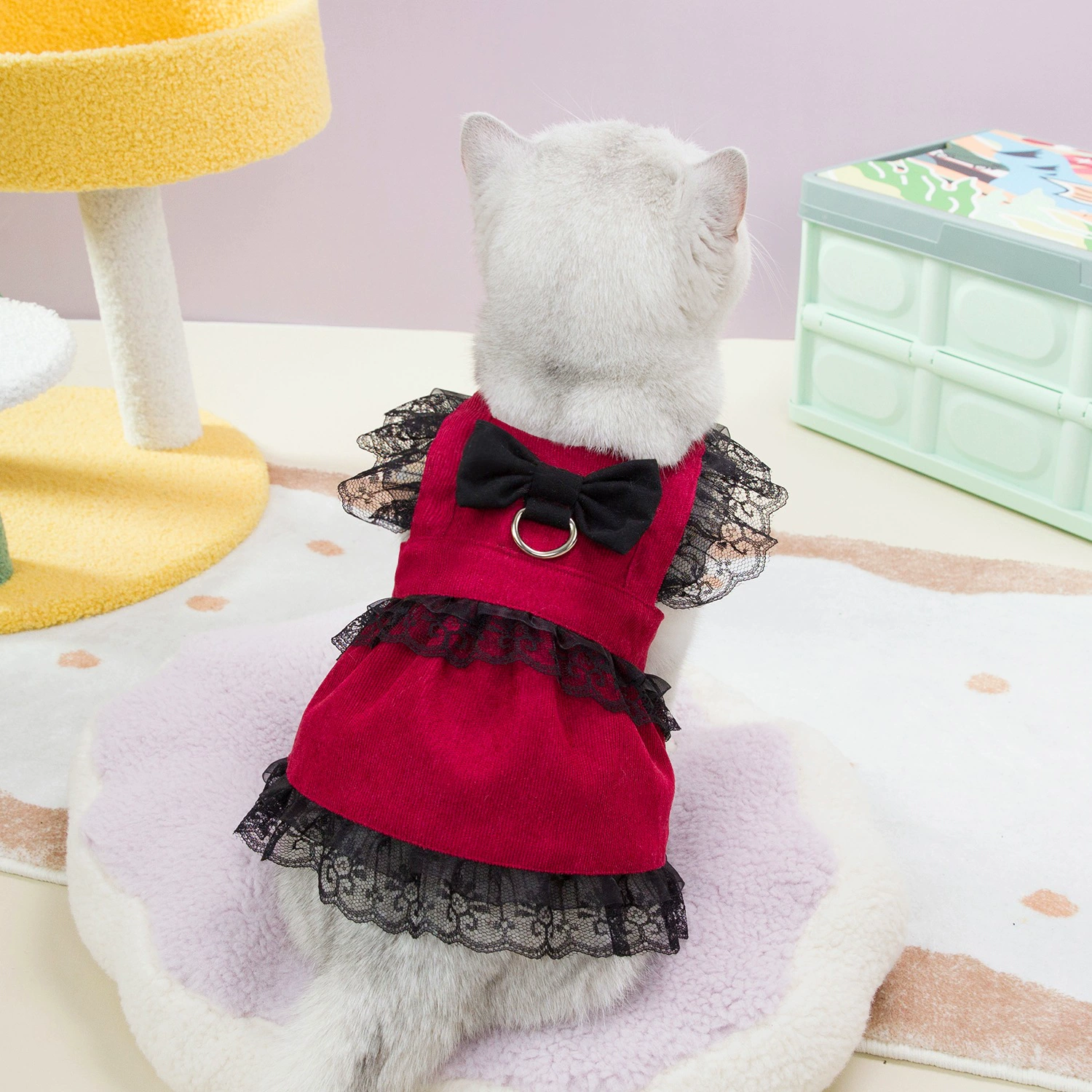 Кошка милая буксировочная юбка новый питомец кошка весна-лето платье принцессы милая собака кошачья одежда