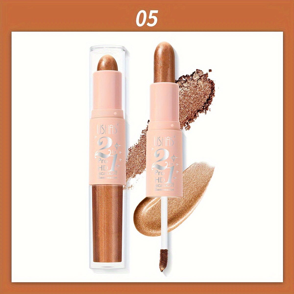 USHAS spot transfronterizo FS268B barra de alto brillo de corrección de la cara, mejora del color de la piel, barra de alto brillo de blush