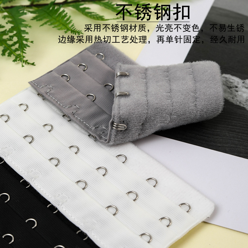 Breast strap with six clips, extended stainless steel underwire, rear growth bra hooks, cross-border shipping