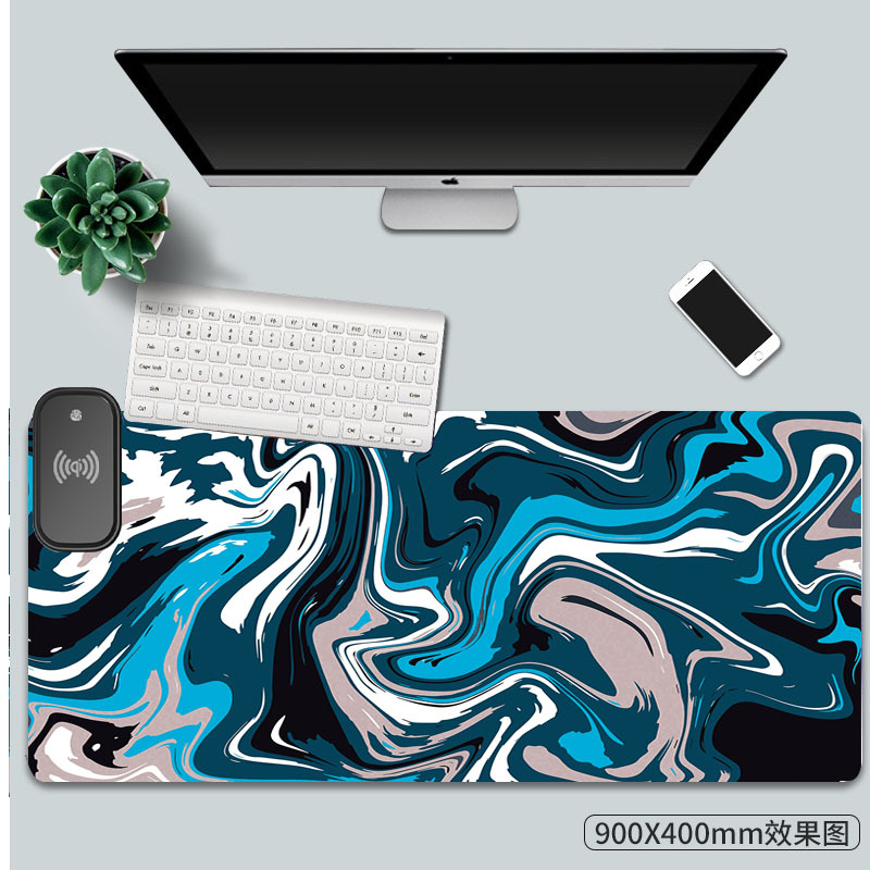 Transfronteriza al por mayor de fábrica nuevo patrón abstracto serie de carga inalámbrica mouse pad color mágico luminoso RGB mouse pad