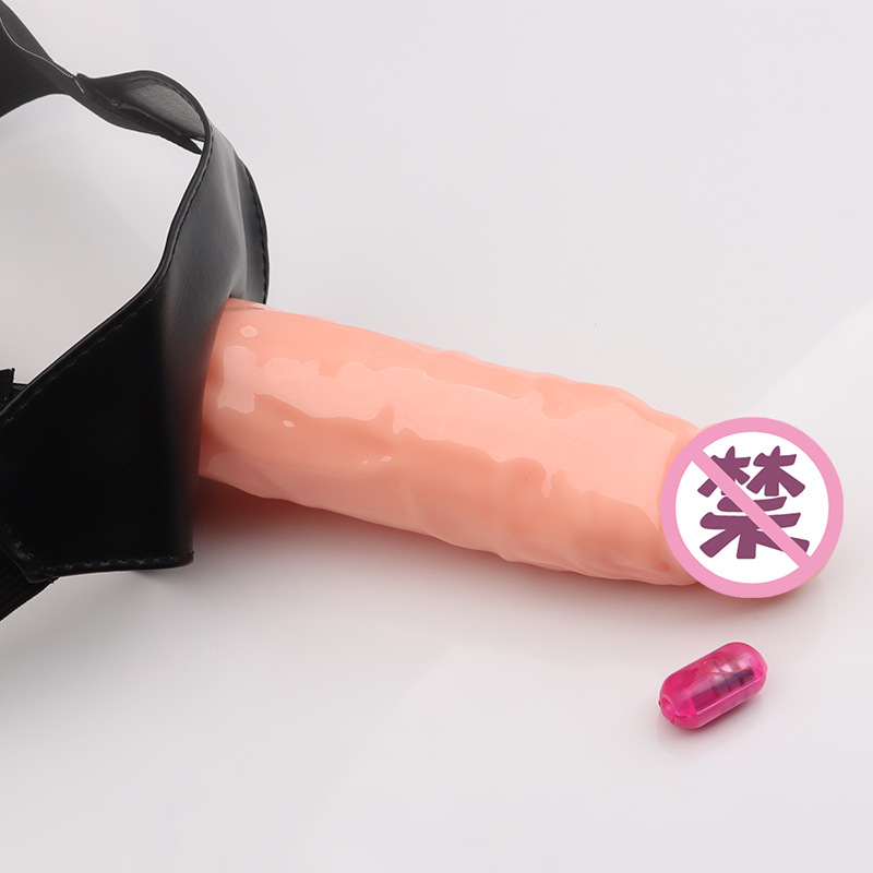 Wearable Vibrating Hollow Strap-on Panty with Simulated Silicone Sleeve, Small Size — detail image 8