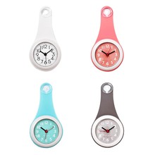 新款浴室静音防水防雾防油烟吸盘挂钟 镜面瓷砖毛巾架吸盘挂钟