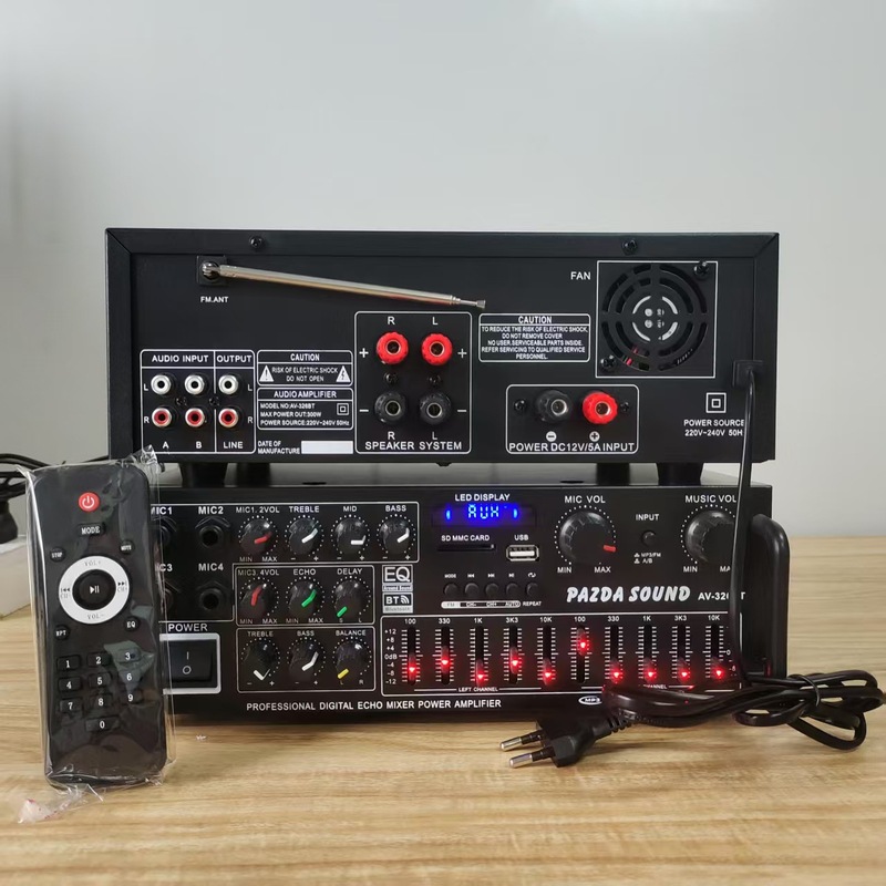 ハイパワー家庭用アンプ 12V/220V Bluetooth EQ イコライザー車屋外カラオケ兼用アンプ卸売|undefined