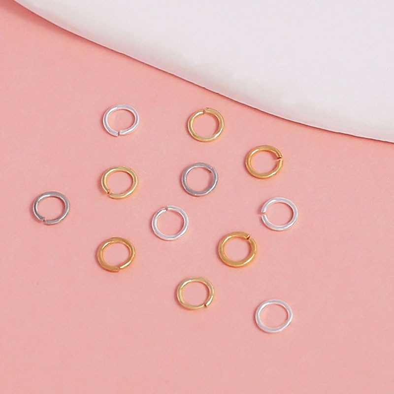 Electroplated 18K Gold-Filled Color-Preserving Open and Closed Rings Necklace Bracelet Connecting Rings DIY Jewelry Accessories Handmade Materials